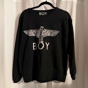 BOY London Eagle Logo Sweatshirt Black Crewneck Size